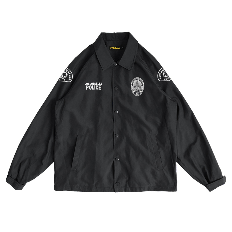 【TAG】洛城警局LAPD警视厅突击风衣识别外套美式教练夹克宽松男