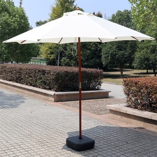 户外中柱伞实木庭院仿古太阳伞防雨遮阳婚庆广告伞2.7米奶茶店伞