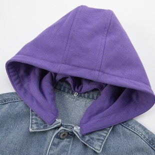 2024春秋新款女童牛仔衣外套中大儿童装连帽衫洋气时髦短款外套潮