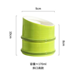 8玖-竹子陶瓷碗鹦鹉食食盆鸟杯食盒食碗水碗学吃宠物防打翻鸟用