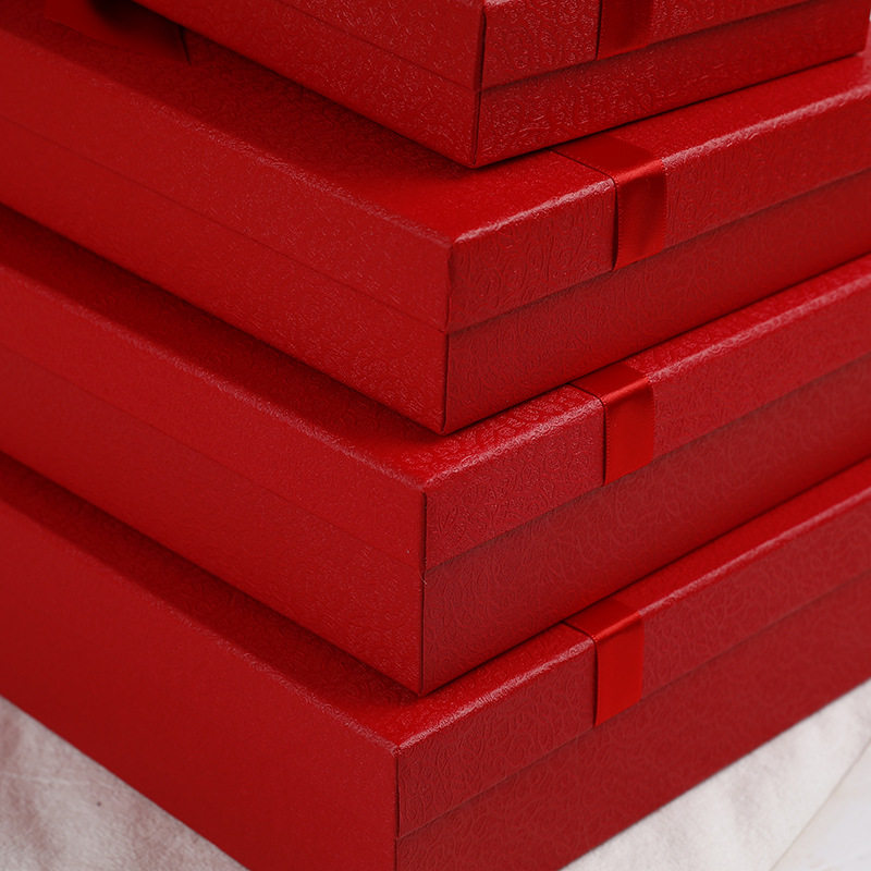 红色礼盒喜庆结婚伴手礼品盒生日长方形礼物盒子喜糖盒大号定制