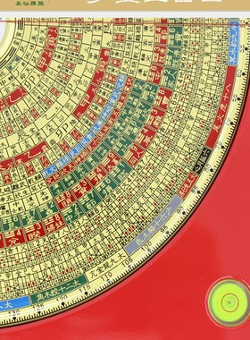 易仙强磁针7寸2综合29层罗盘C款红色电木三元三合罗庚盘摆件中式