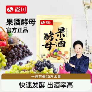 尚川果酒曲子葡萄桔子火龙果青梅自制水果酒专用酵母发酵粉2g/袋