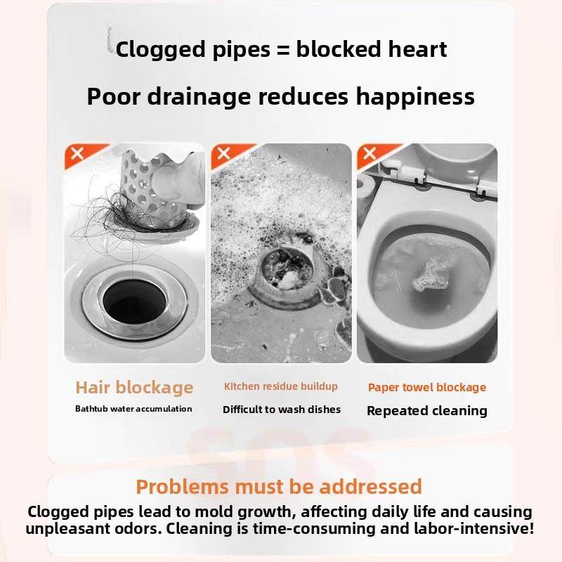 高速管道疏通泡泡粉厨房下水道厨强力溶解堵塞5秒起效速通剂