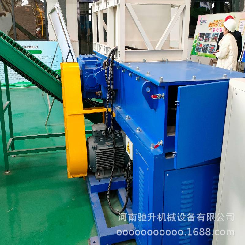 大棚塑料膜单轴撕碎机 废旧电话线单轴撕碎粉碎设备 轻薄料粉碎机