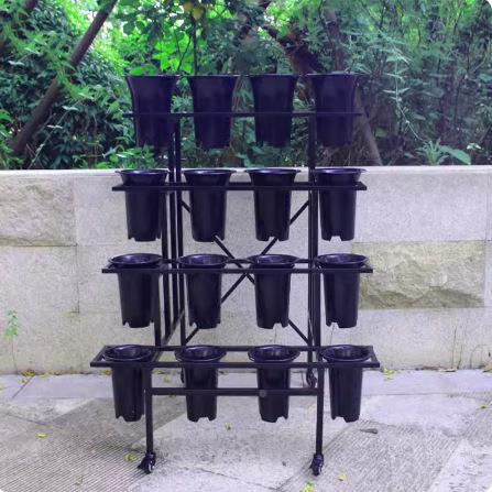 花架兰子草盆IWY架花店带鲜花展示架移动轮兰承重花架