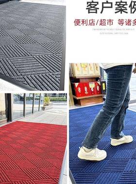 公司蓝色门口地垫入户BGS门室防地毯大宾门口脚垫外门垫迎滑门外