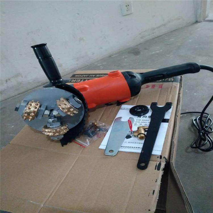 推式电动凿毛手机地面面处无品牌/麻理机混凝土打磨打毛机图片参