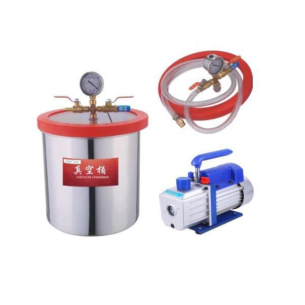 3气C泵FM1/4HVSFP抽真空+3加仑真空桶脱泡