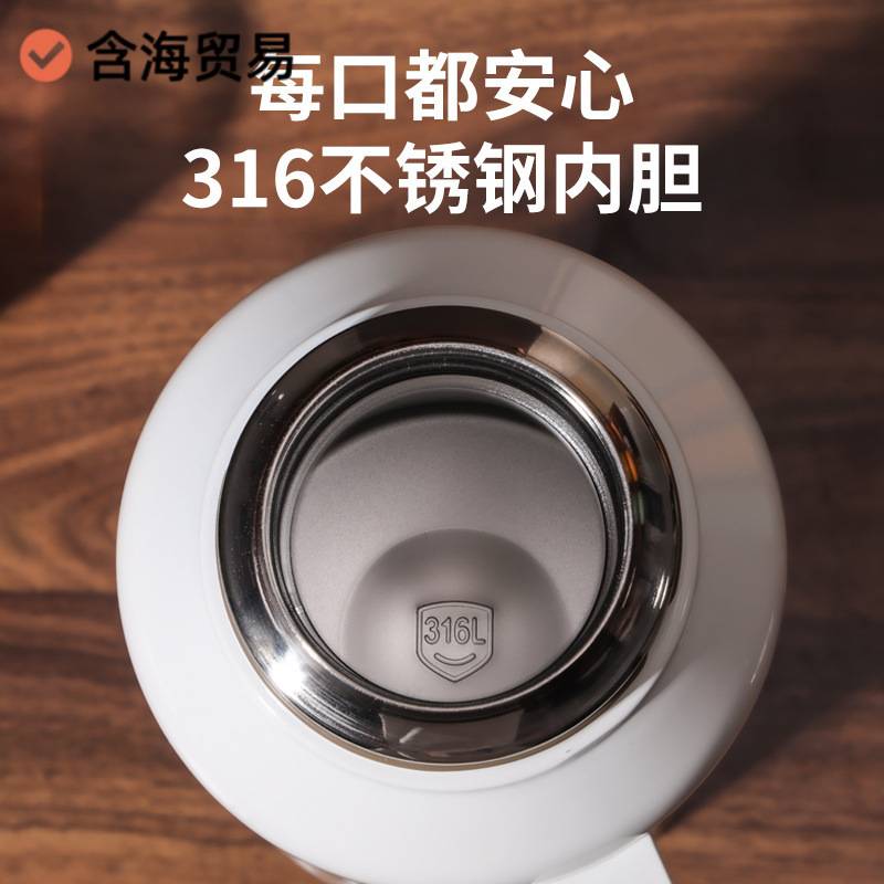 316不锈钢新款焖茶壶机械温显复古保温壶大容量茶壶家用户外水壶