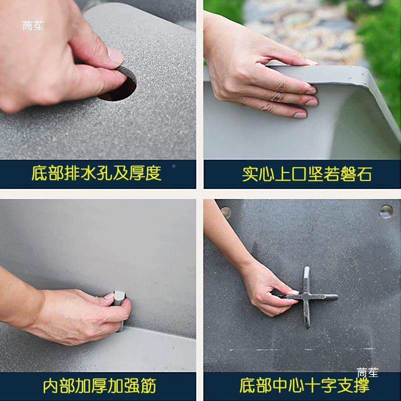 外麦太保池正方形花箱特号仿紫砂塑料花盆广场花非户防腐大木道路