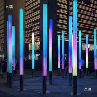 幻彩流围光柱户氛装饰灯景观灯七外彩发无光广led跑马灯场互动装