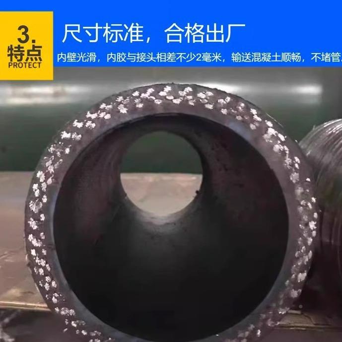 泵软车12土橡胶软MUL管混凝输送软管3米4米泵车管末端软管一件5起