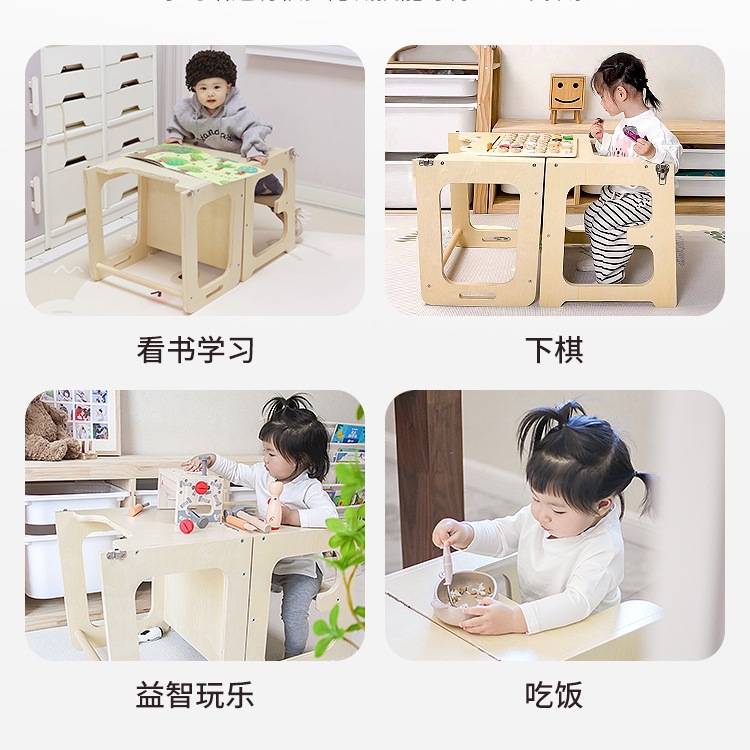 木质儿童木凳儿童学习塔洗手凳宝宝洗手台阶带黑板幼儿洗漱脚踏凳