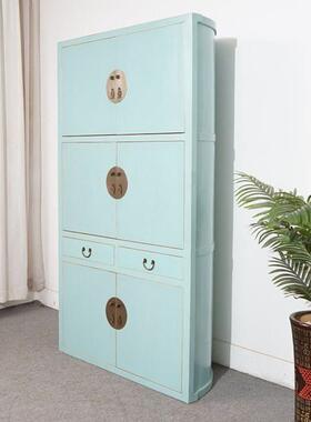 中柜约式简大容量家用实木衣柜多能功储物柜收纳卧室83307置物柜