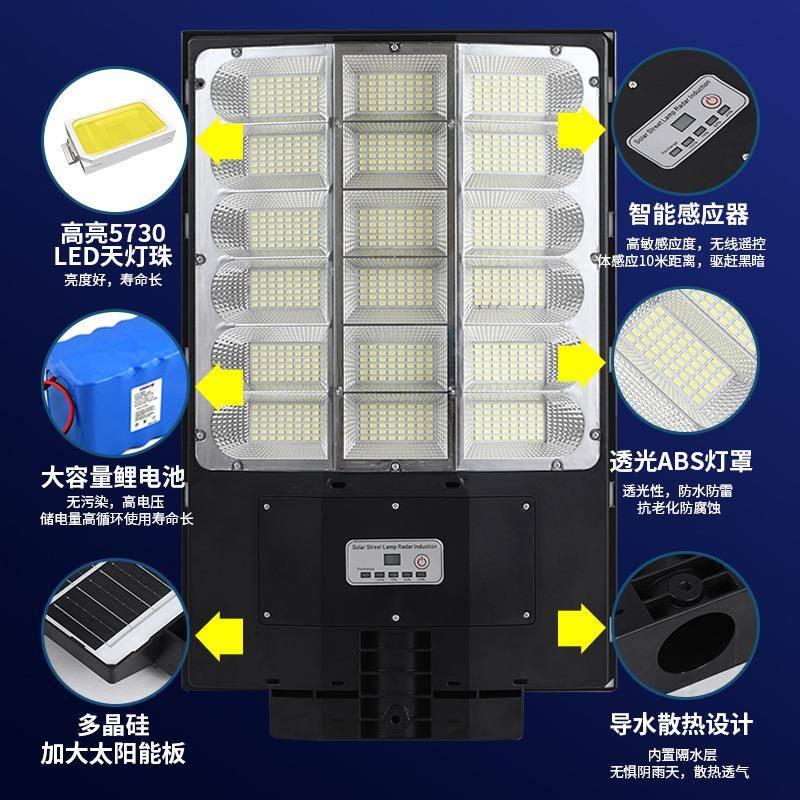 新农村太阳道照路明一灯太阳能户外感应YC-137A灯体式能太阳能路