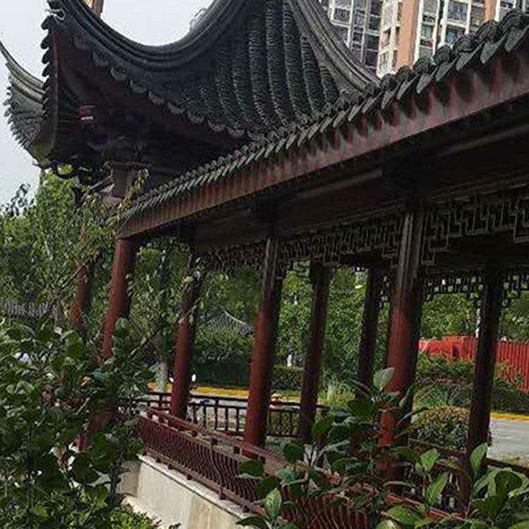 直销户庭外院仿古四角六角八角双区层木古建凉亭景别墅020409防腐