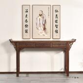 新中台式 中堂供桌条案六件八仙桌香985案套农台佛实木条几村堂屋