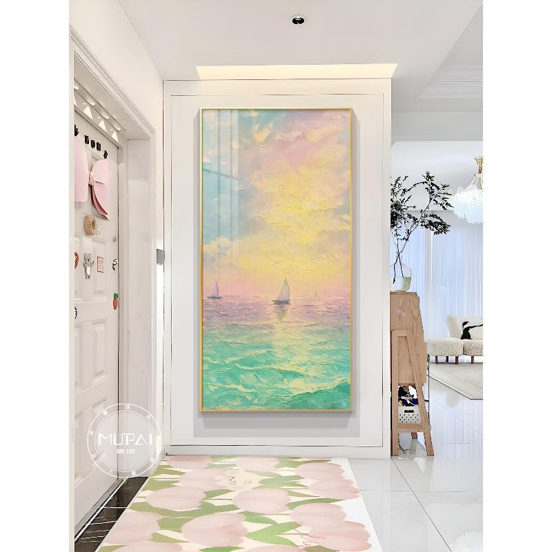 一帆风入户玄关装画高端正对门顺挂画饰走廊799过道壁画理肌2025