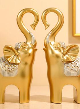 式大象树脂摆件客装厅191欧样板间酒柜电视树柜玄关饰品对象脂工