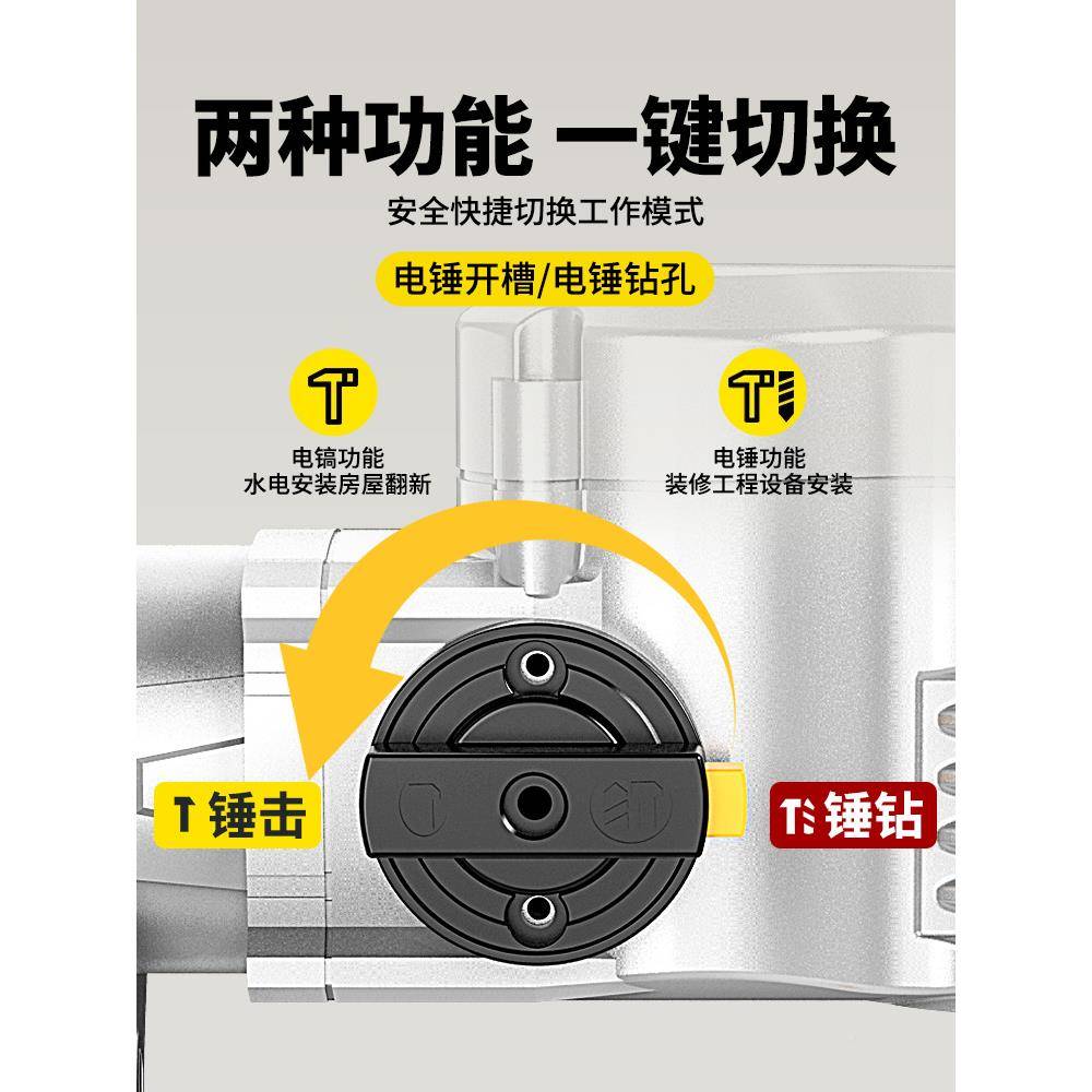 锤大功率电镐KMD打混凝电土两用冲击家用钻钻工业级电锺捶电动电