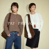 PRE PREWORKS慵懒随意麻花肌理感软糯加厚圆领套头毛衣