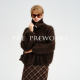 PRE PREWORKS软糯云感兔毛羊毛拉绒高领慵懒开衫 松弛感针织外套