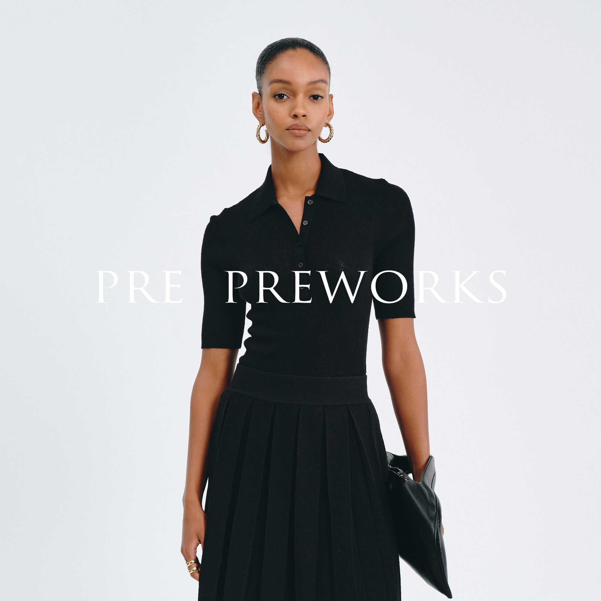 PRE PREWORKS凉感棉麻POLO衫女短袖修身休闲针织衫