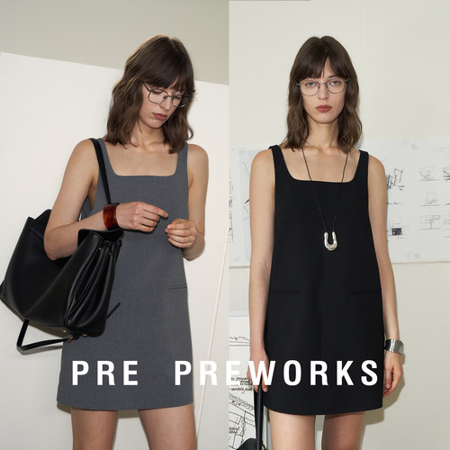 PREPREWORKS平方领背心连衣裙