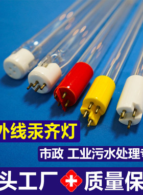 厂家紫外线消毒灯管明渠式污水处理大功率汞齐灯杀菌净化光解灯管