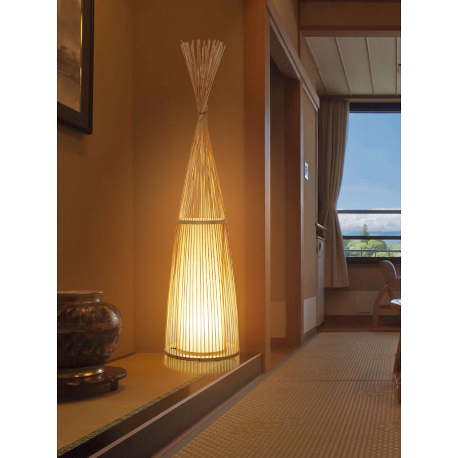 中式禅意落地灯侘寂风竹编台灯民宿酒店床头灯客厅茶室日式氛围灯