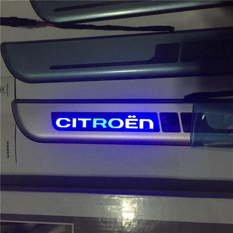 雪铁龙原厂LED门褴n条不锈钢迎宾踏板新爱丽舍C4LC5C3-XR新世嘉
