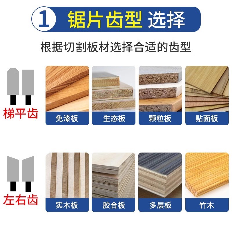 蓝胜推台锯木工锯片不崩边精密裁板梯平齿子母锯生态板免漆板专用