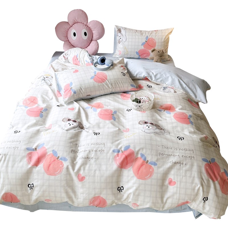 纯棉床上四件套卡通床单被套4件套全棉可爱被罩儿童床品三件套