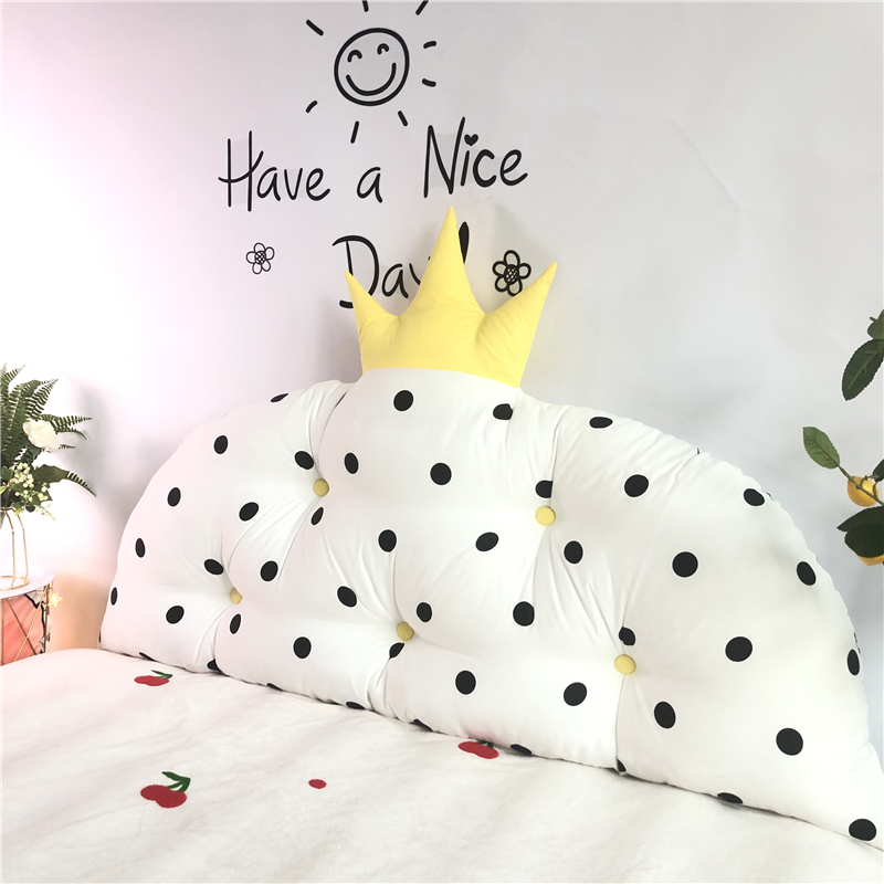 儿童床头皇冠靠垫网红公主床上靠枕大靠背可拆洗榻榻米软包抱枕