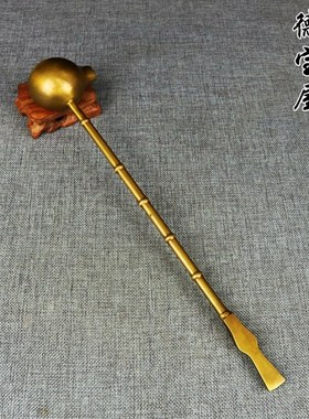 纯铜酒勺仿古铜器汤勺茶勺家居酒店茶道日用装饰工艺创意礼品摆件