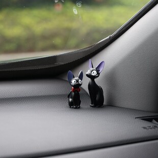魔女宅急便黑猫汽车小摆件可爱治愈车载公仔装饰品车内时尚女生