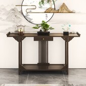 新中式 玄关桌靠墙窄条桌非实木条案婚礼道具小桌子简约玄关置物台