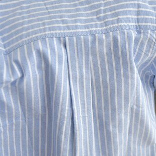 高品质童装春秋男童纯棉牛津布棉质校服儿童条纹衬衣男孩衬衫