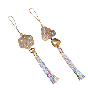 六帝钱八帝钱真品六八铜钱化五黄二黑汽车挂件绳挂饰平安招财随身