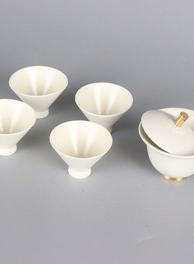 新中式陶瓷茶具组合样板房间售楼处办公室茶几茶室客厅工艺品摆件