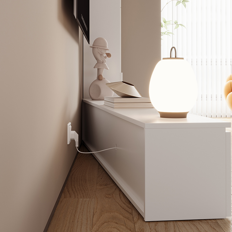 原木奶油风电视柜小户型客厅多功能收纳柜家用靠墙高柜斗柜收纳柜