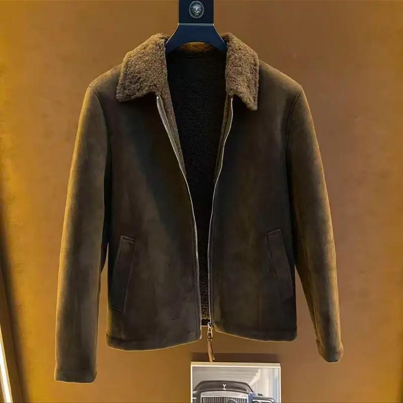 直播款高品质设计师老钱风秋冬皮毛一体欧洲奢潮时尚高端大气外套