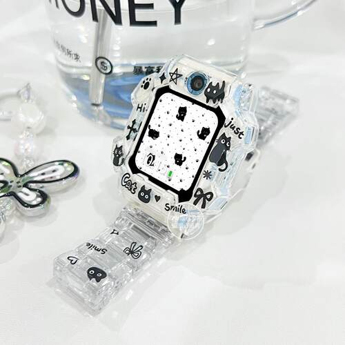 适用小天才电话手表带Z10Z9/Z8Z7闪扣Q1A/Z6AS巅峰版D2D3手链腕带