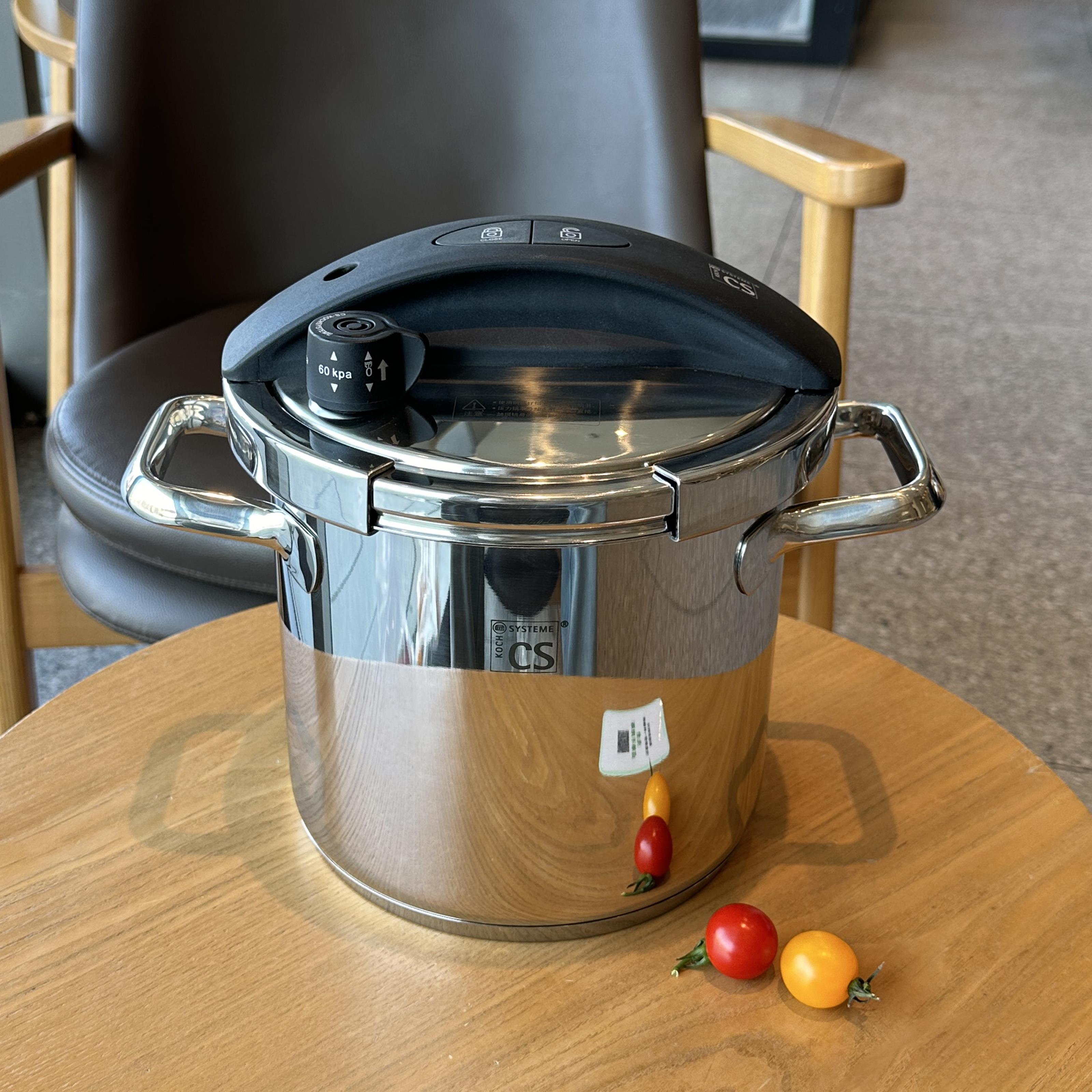 德国CS304不锈钢高压锅家用压力锅煲汤炖锅燃气灶电磁炉通用5.5L