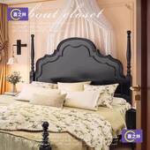 婚床主娜卧安床简美风美实木双91715人 床轻床奢式 新款 中古风法式