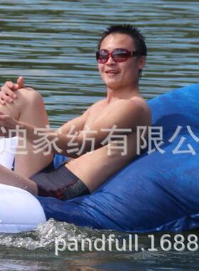 卖豆袋上吊CJO床水游乐躺热浮床直销户外折叠靠背椅浮排爆款