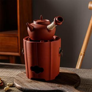 煮茶壶炭炉套装 潮州手工泥炉围炉煮茶器具全套中式 煮茶器茶壶碳炉