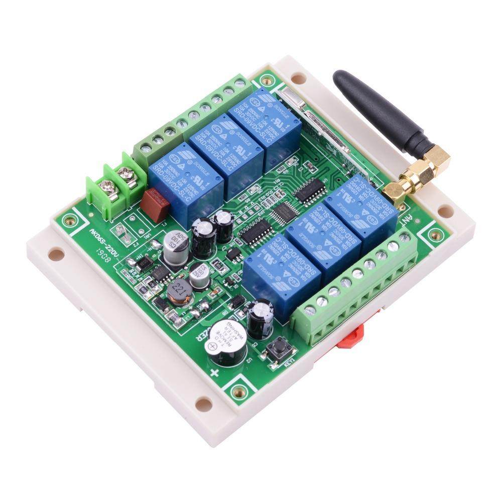 直流12伏4伏2遥36伏六路线控无CFV开关6路学习码控制器门禁灯具电