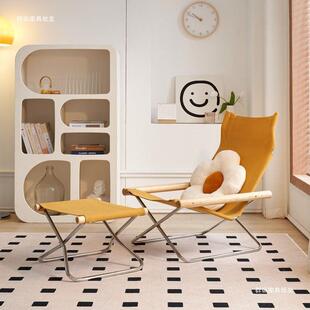 日式帆布折椅叠椅家用台懒GQL躺椅现代简约阳户外人午休单人休闲